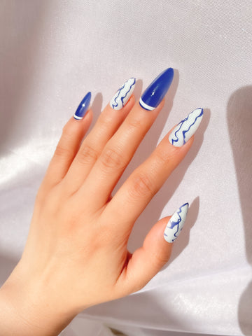 OPOOLA Almond Press on Nails Medium,OPOOLA Rainbow Jelly Soft Gel Fake Nails for Women Fit Natural,  Stick on Nails Reusable, 24pcs False Nails with Design Glue Art Kit